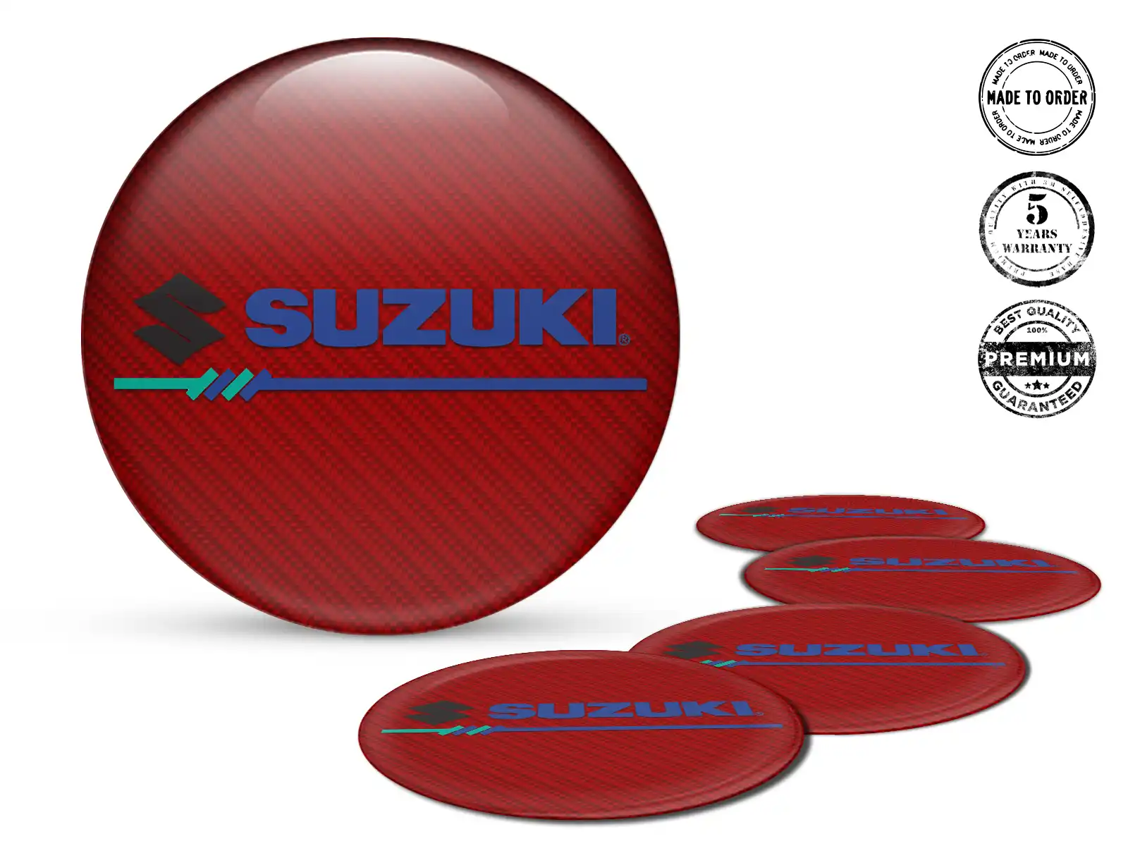 Suzuki Calcomanías en Ruedas Emblemas Resina Bombada